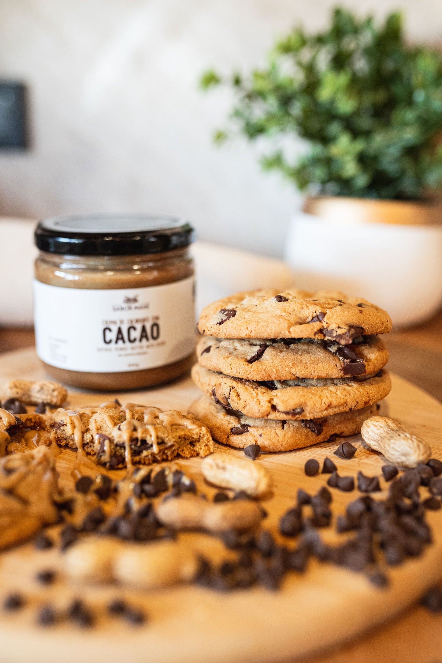 Crema de cacahuate natural con cacao 350g