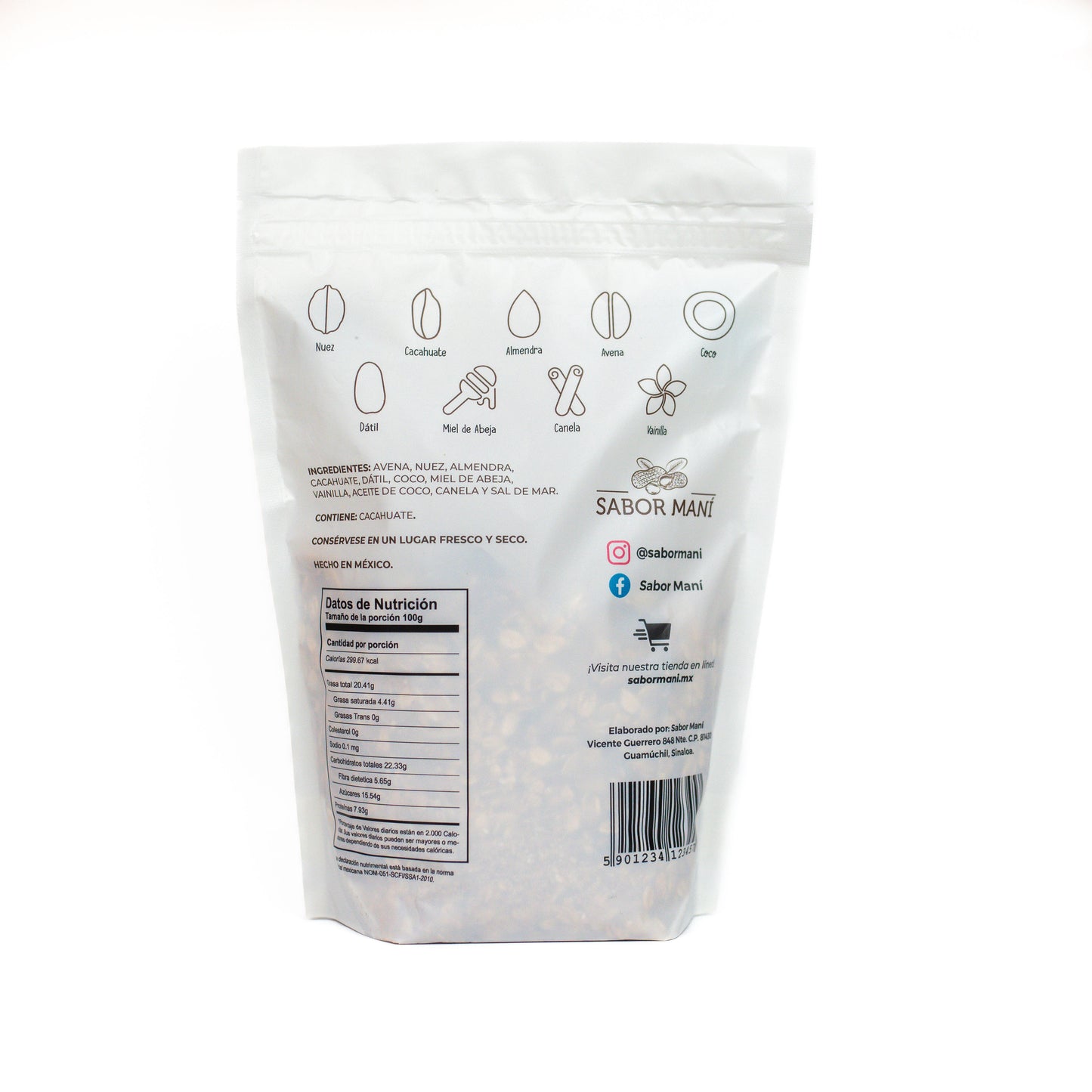 Granola Gourmet Artesanal horneada a la leña 100% Natural 350g