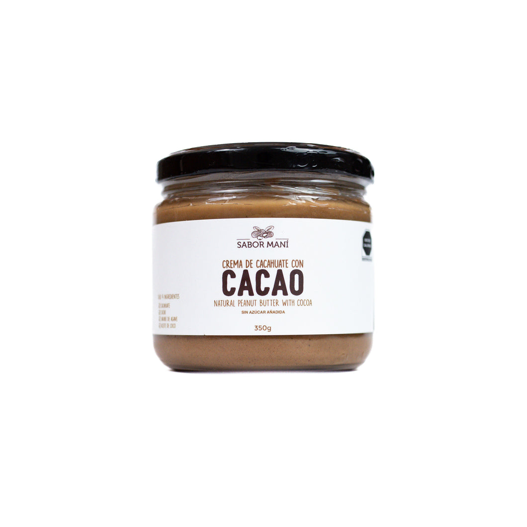 Crema de cacahuate natural con cacao 350g
