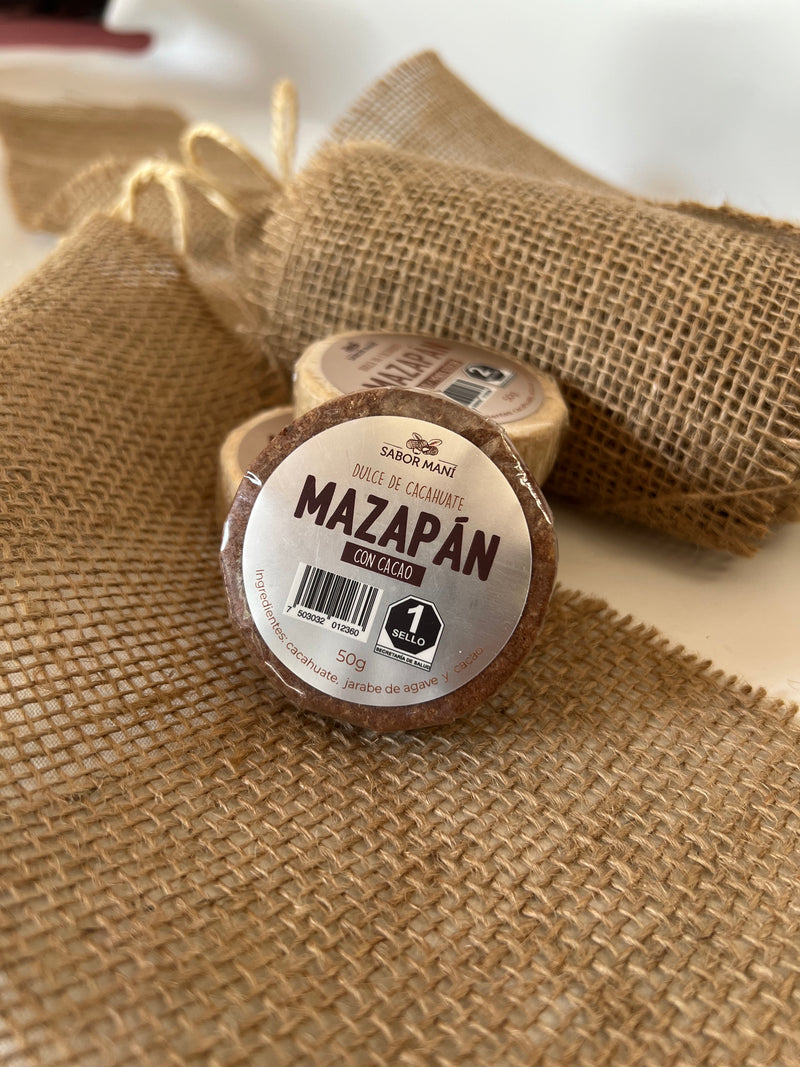 Sabor Maní Mazapán de Cacahuate con Cacao 10 Piezas (500g) | Sabor Chocolate | Dulce Artesanal Mexicano