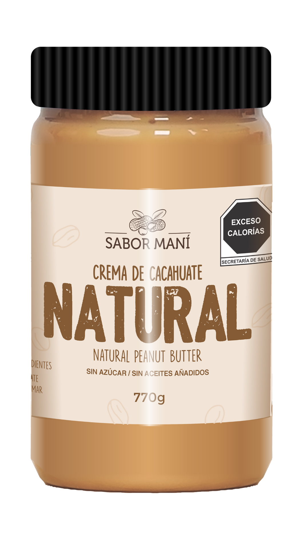 SABOR MANÍ Crema de cacahuate 100% Natural - Pet 770g