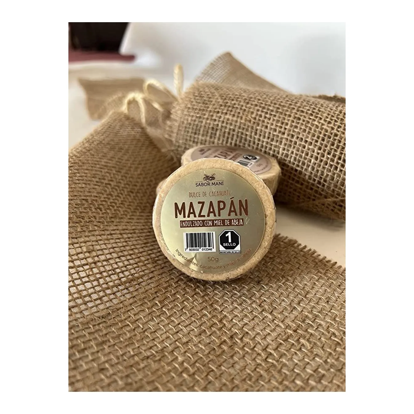 Caja de mazapanes con miel de abeja 500g
