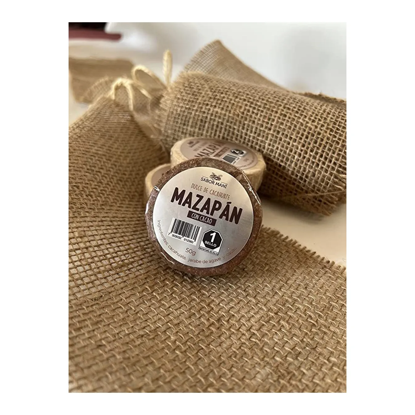 Caja de mazapanes con cacao 500g