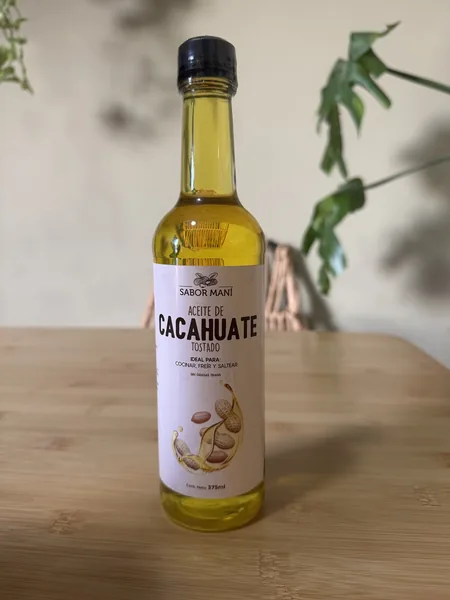 Aceite de cacahuate tostado 500g · Sabor Maní