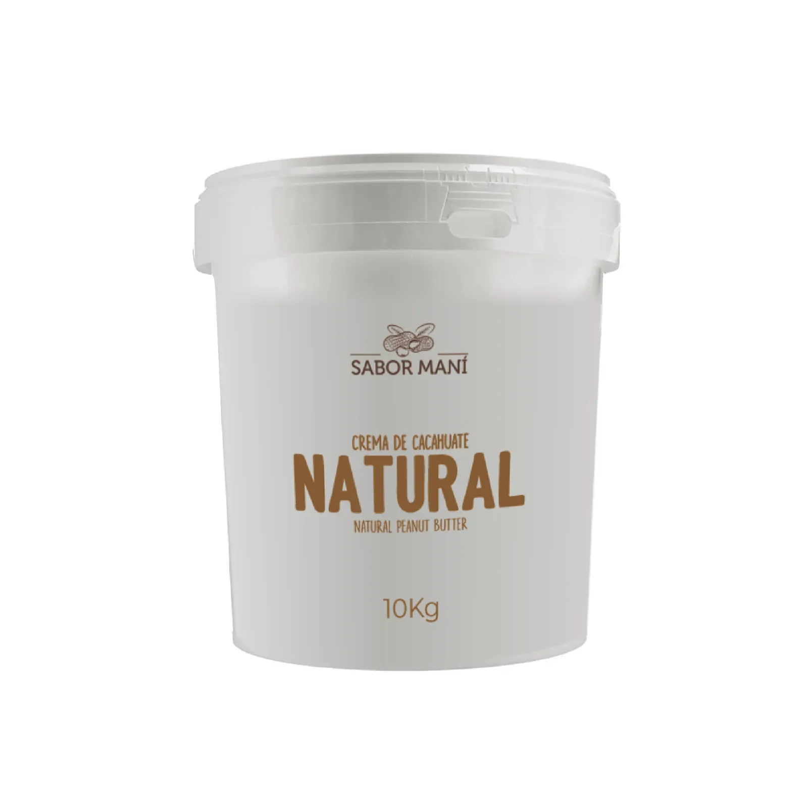 Cubeta de crema de cacahuate natural Sabor Maní de 10 kg